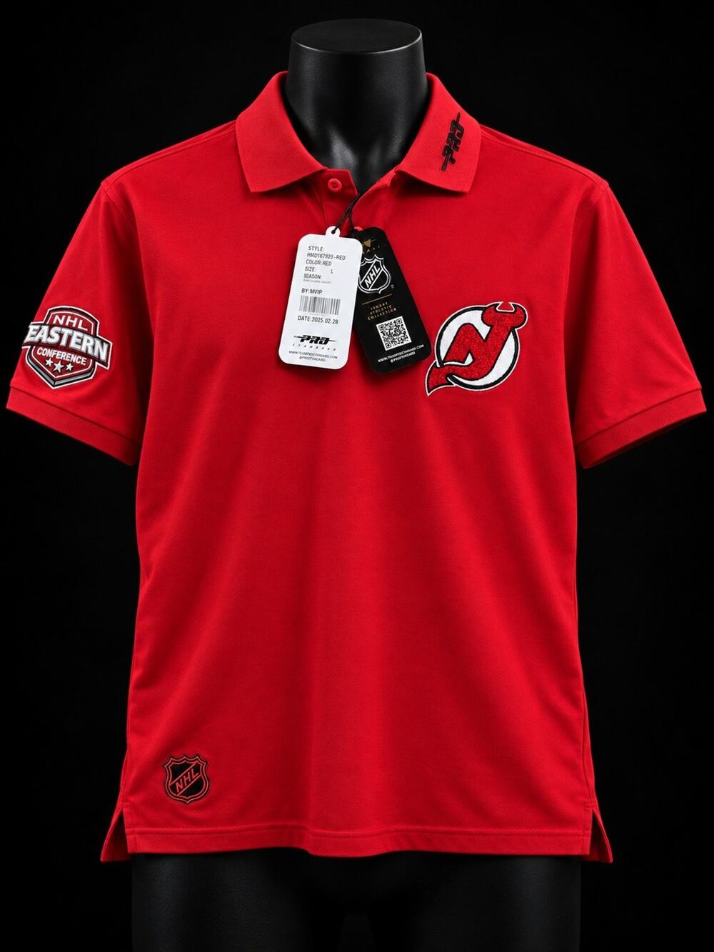 Pro Standard New Jersey Devils Polo Shirt NHL Men’s Large Red NWT